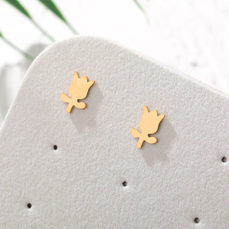 Минималистичные серьги в виде роз модное ювелирное изделие рождественские из