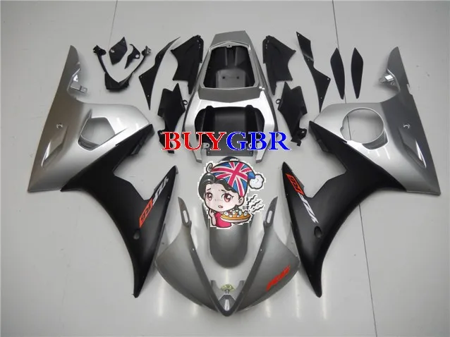 Hot Sales Silver R6 Fairings For Yamaha YZF-600 2003 2004 ABS Motorcycle Accessories |
