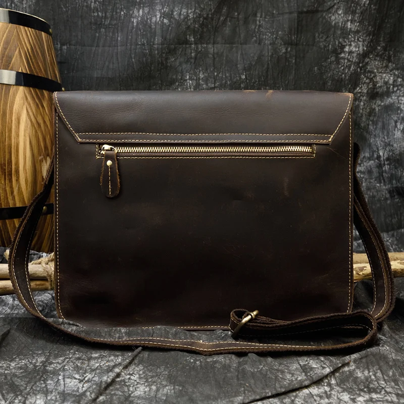 Винтажные мужские сумки через плечо из натуральной кожи натуральная кожа Crazy Horse