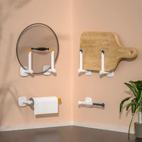 2pcs l shaped telescopic hook punch free turnable viscose wall hanger kitchen bathroom toilet seamless paste hook