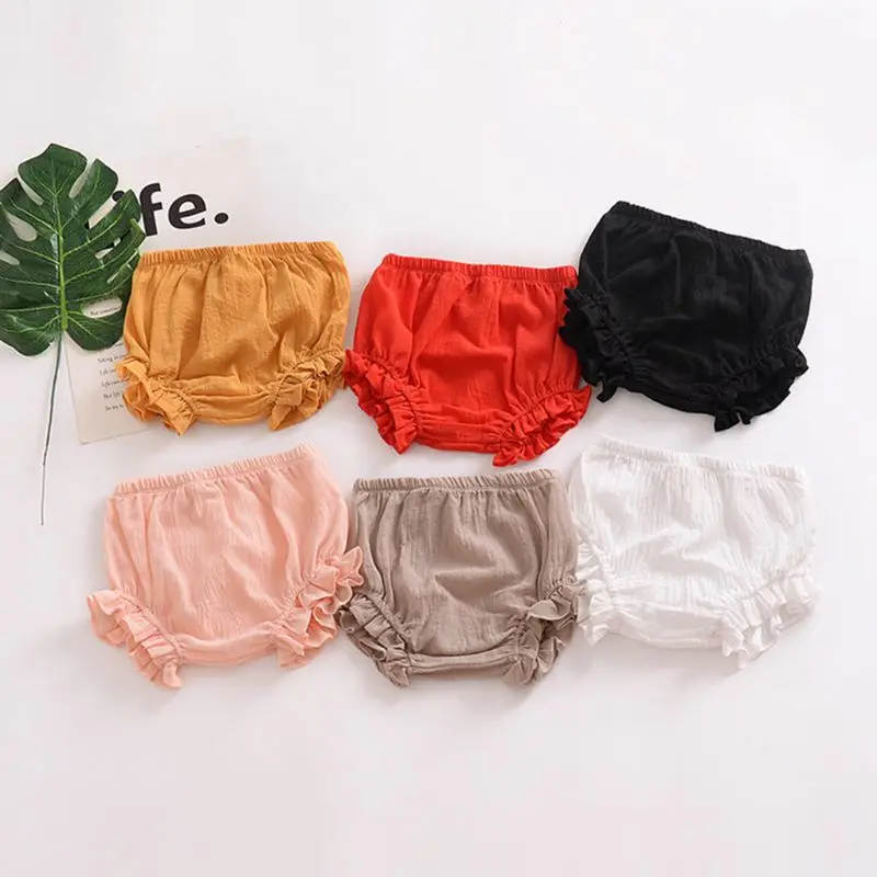 

Summer Baby Girls Boys Bloomer Shorts Infant Solid Color Cotton Cute Loose Harem PP Pants Basic Diaper Cover Underwear