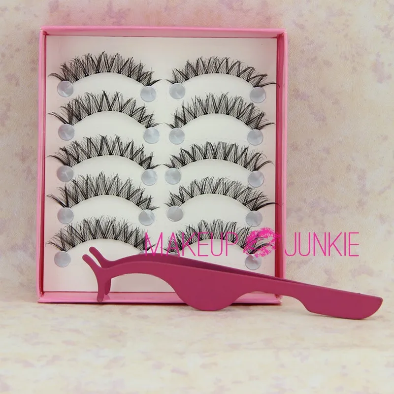 

Stainless Steel False Eyelashes Tweezers Clip Applicator Fake Eye Lash Contour Beauty Eyes Extension Makeup Tools (Random Color)