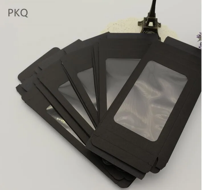 50 шт черная коробка из крафт-бумаги белая картонная упаковочная сотовый Чехол