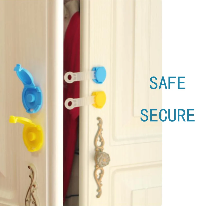 Высокое качество бытовой Детский дом шкаф ящик паста дверной замок желтый синий