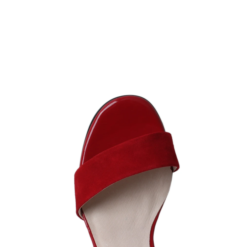 FOKOLO новые сандалии для женщин с ремешком пряжкой и на щиколотке толстом каблуке