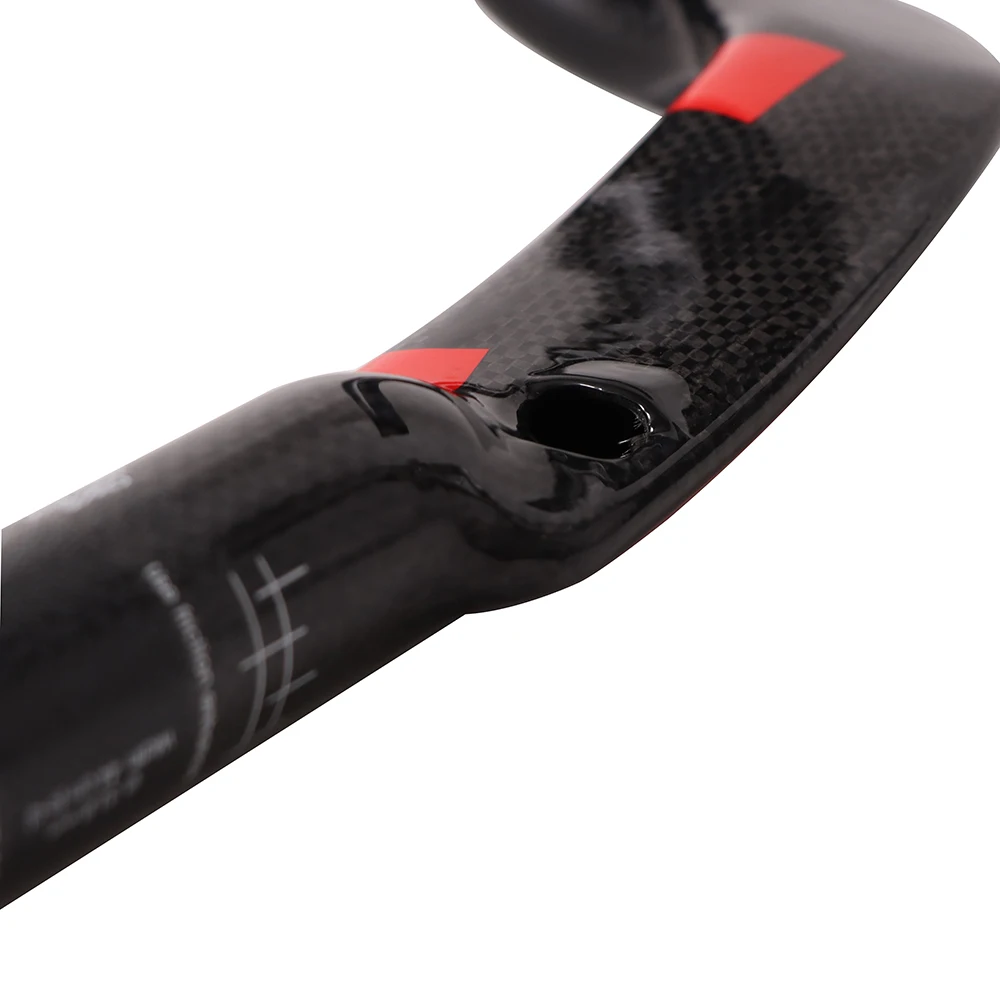 

EC90 3K Bright Black Road Bike Handlebar Carbon Fiber Breaking Wind Bend Handlebar 31.8*400/420/440MM Cycling Handlebar Parts