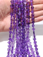 natural stone amethyst beads smooth crystal stone square loose for jewelry making diy necklace bracelet 15 10mm