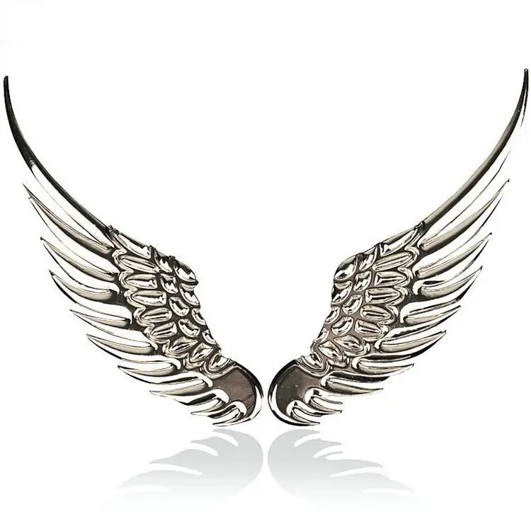 

1 Pcs Car Auto Sticker 3D Stereo Metal Angel Wing Car Decoration with Decals Emblem Chrome Car 3D Big Wings Car Sticker