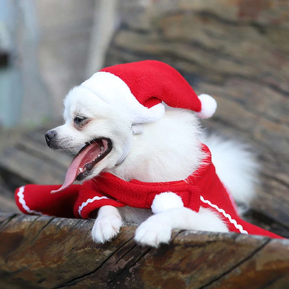 2019 Рождественские новые продукты одежда для щенков и собак накидка плюшевой