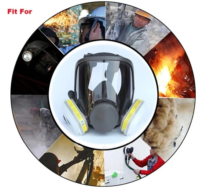 SJL 3/17PCS Protection Safety Respirator Gas Mask same For 6800 Painting Spraying Full Face Facepiece | Безопасность и защита
