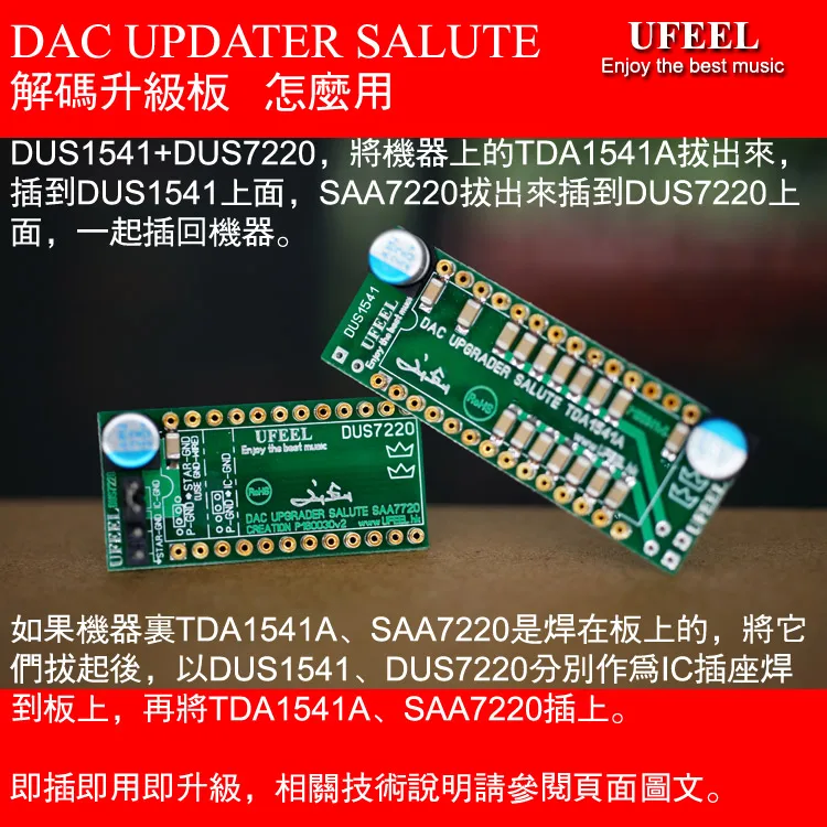 HIFI TDA1541A Upgrade Board Kit DUS1541 S1 Double Crown SAA7220 Fever Decoder CD Machine diy | Электроника