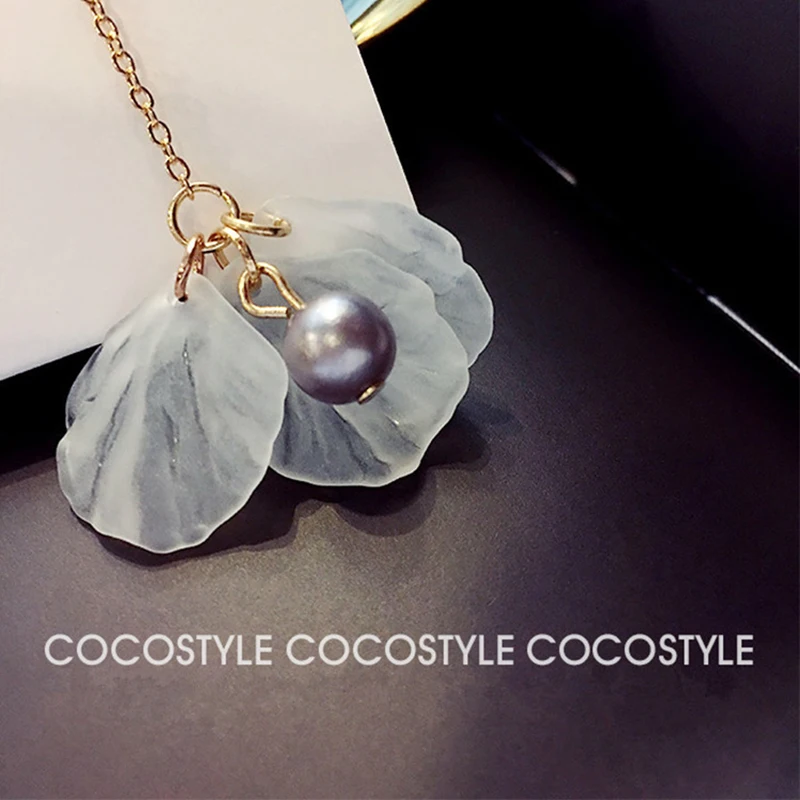 Женские многослойные серьги SUKI серьги-подвески с цветком из искусственного