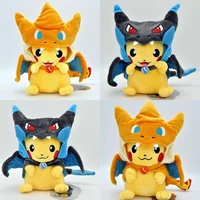 pokemon plush pikachu smile charizard hat capes clothing stuffed animals anime peripheral birthday present
