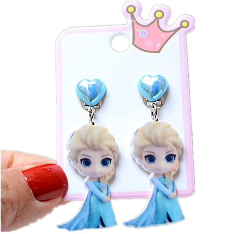 Детские серьги-клипсы Холодное сердце из мультфильма Диснея детские без