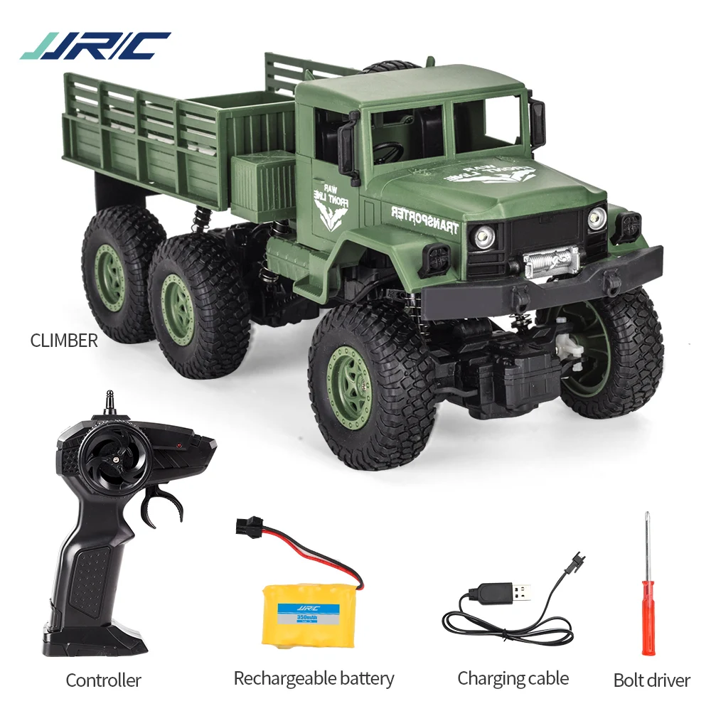 JJRC Q69 RC автомобиль 8 км/ч 6WD Регулируемая скорость внедорожный военный 1:18 багажник