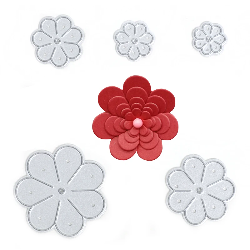 5 шт. Новые цветочные металлические трафареты для пресс формы 2019 DIY Скрапбукинг