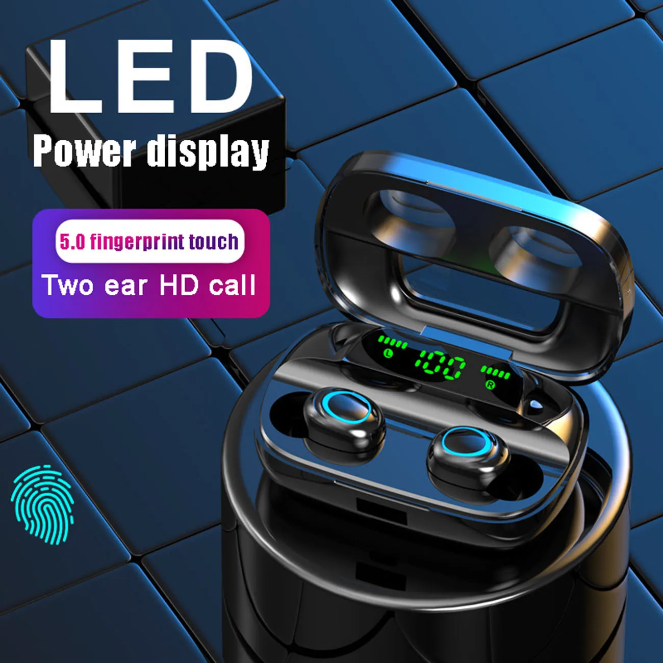 

S11 TWS Bluetooth 5.0 Headphones Touch Digital Display Noise Reduction Stereo Wireless Headset Sport Earphones With Charging Box