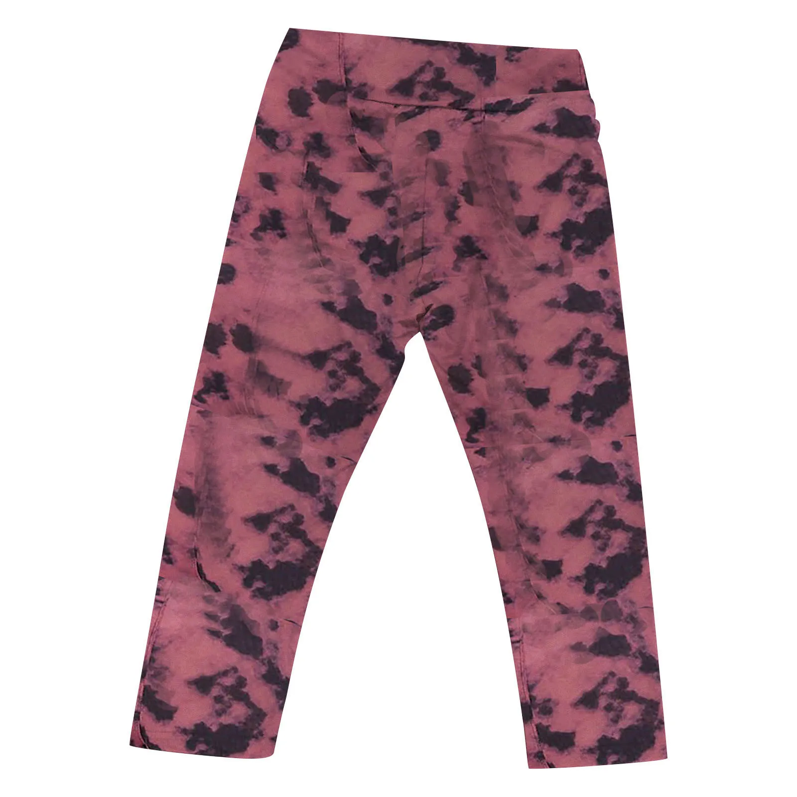 

New summer ladies fashion polyester roupas femininas tie-dye printed sports fitness pants cropped trousers stretch leggings 02*