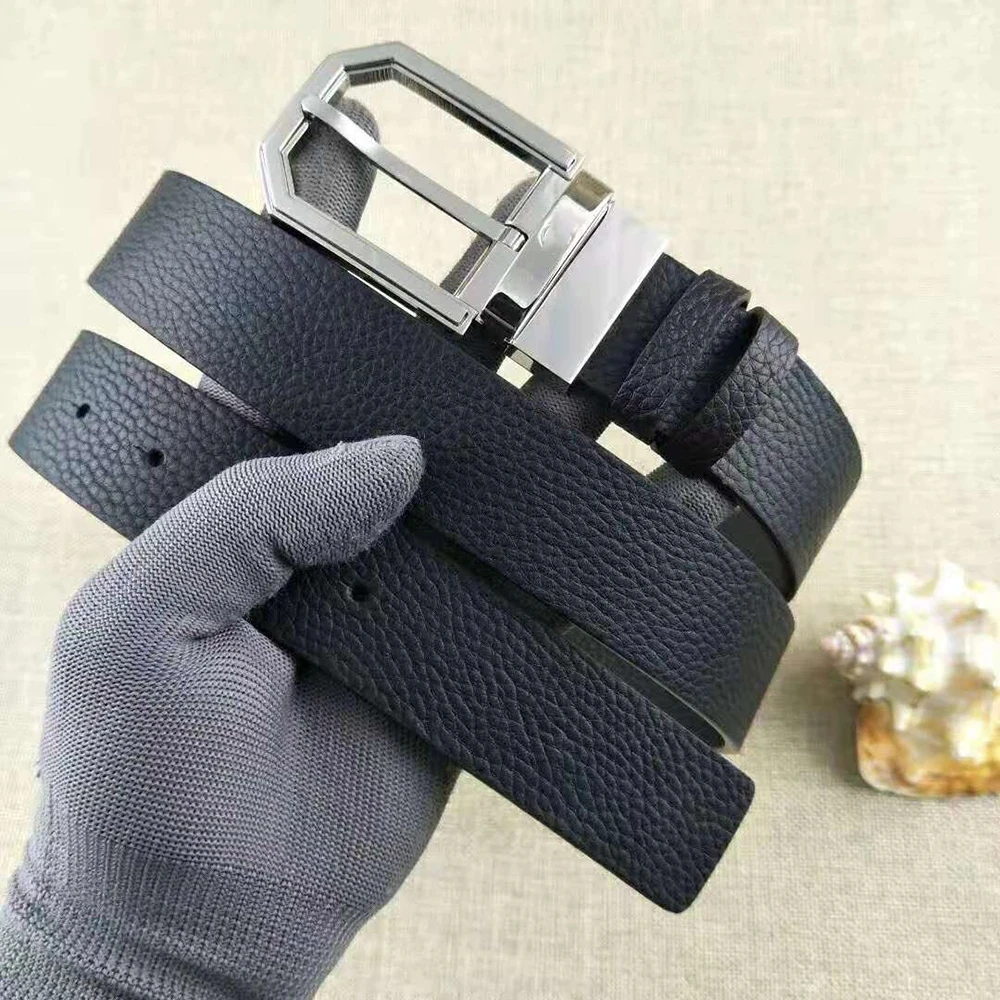 

Top Adjustable Quality Leather Balck Belt For Men Jeans Classic Brand Designer Luxury Fashion Belts With Gifts Box