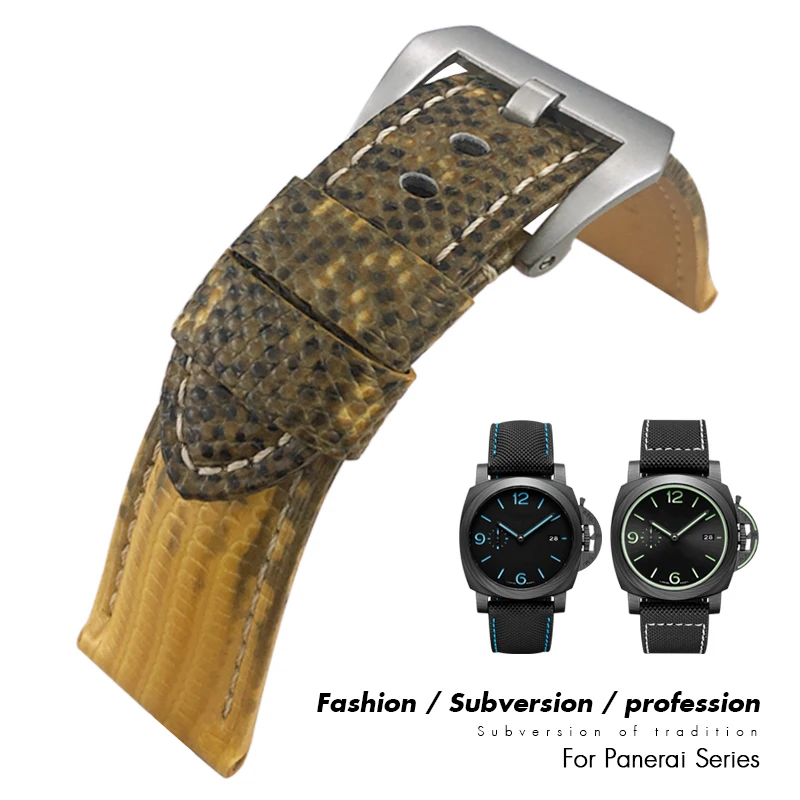 Ремешок из натуральной кожи для часов 24 мм подходит PAM Panerai LUMINOR 1950 PAM00441 роскошный