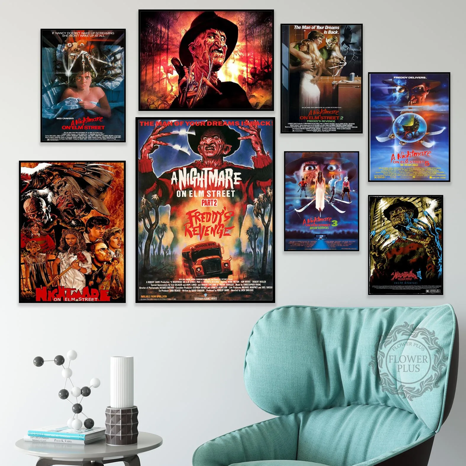 Подарок на Хэллоуин кошмар Elm Street Фредди ужас принты по мотивам фильмов и