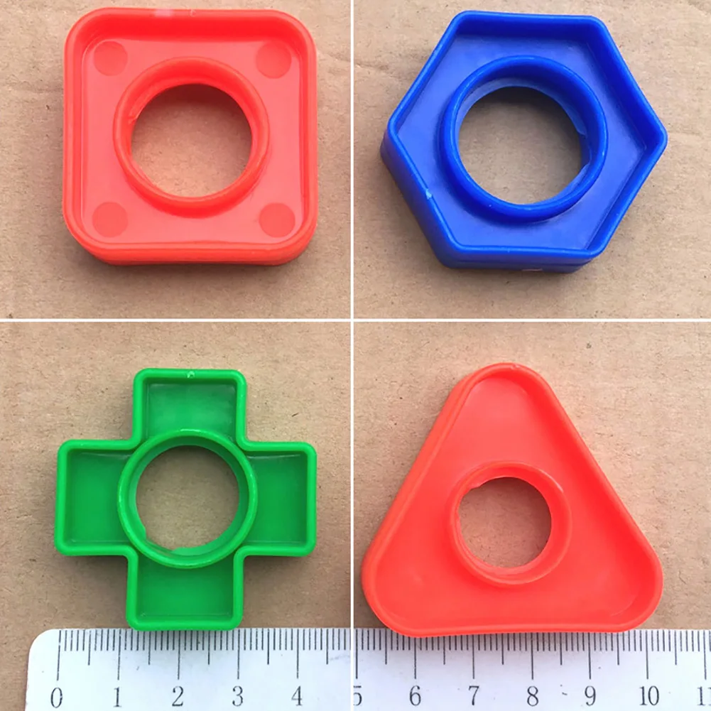 52 шт. 3D Пазлы цветные пластиковая винтовая гайка вставки строительные блоки