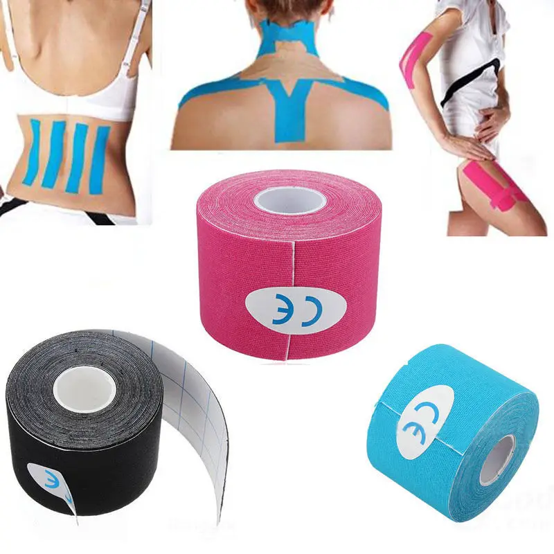 

1 Roll 5m Muscle Tape Sports Tape Kinesiology Tape Cotton Elastic Adhesive Muscle Bandage Care Physio Strain Injury Support