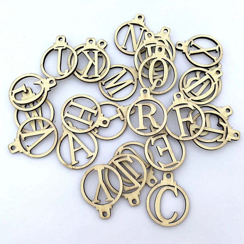 26 шт. имя фамилия A-Z деревянный подарок тег семья воссоединение Рождество Свадьба