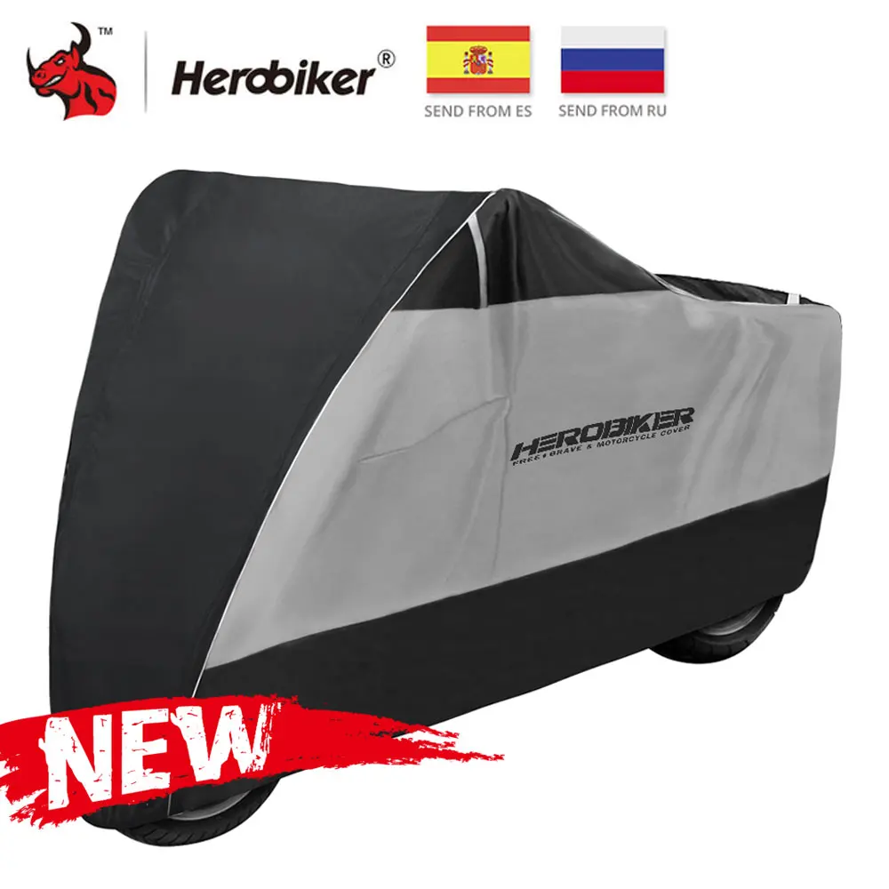 HEROBIKER мотоциклетный чехол водонепроницаемый открытый закрытый скутер крейсеров Уличный спорт велосипед крышка УФ Защита мотоцикл Дождевик