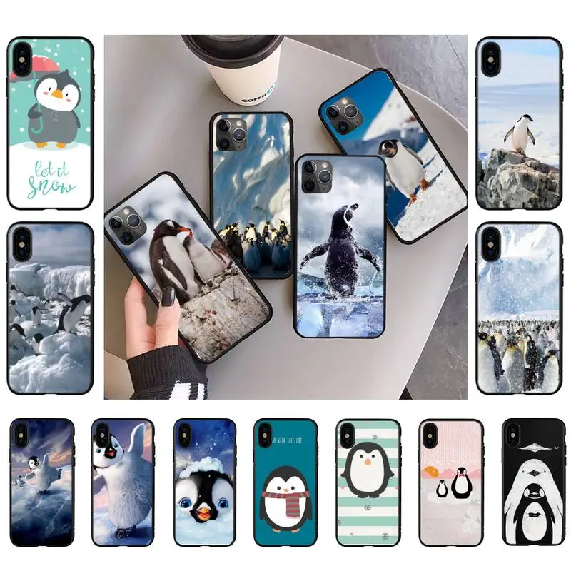 

YNDFCNB Lovely Penguin Phone Case Fashion Knockproof Case For iphone 13 11 8 7 6S Plus X XS MAX 5S se 2020 11 12pro max xr Coque