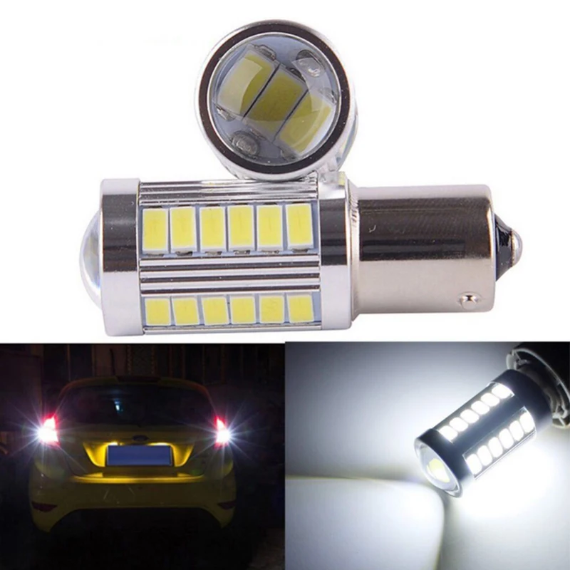 4 шт. 1156 1157 7440 7443 P21W BA15S 33 SMD 5630 5730 светодиодный Автомобильная резервная светильник s двигатель тормозные лампы дневного светильник белого цвета