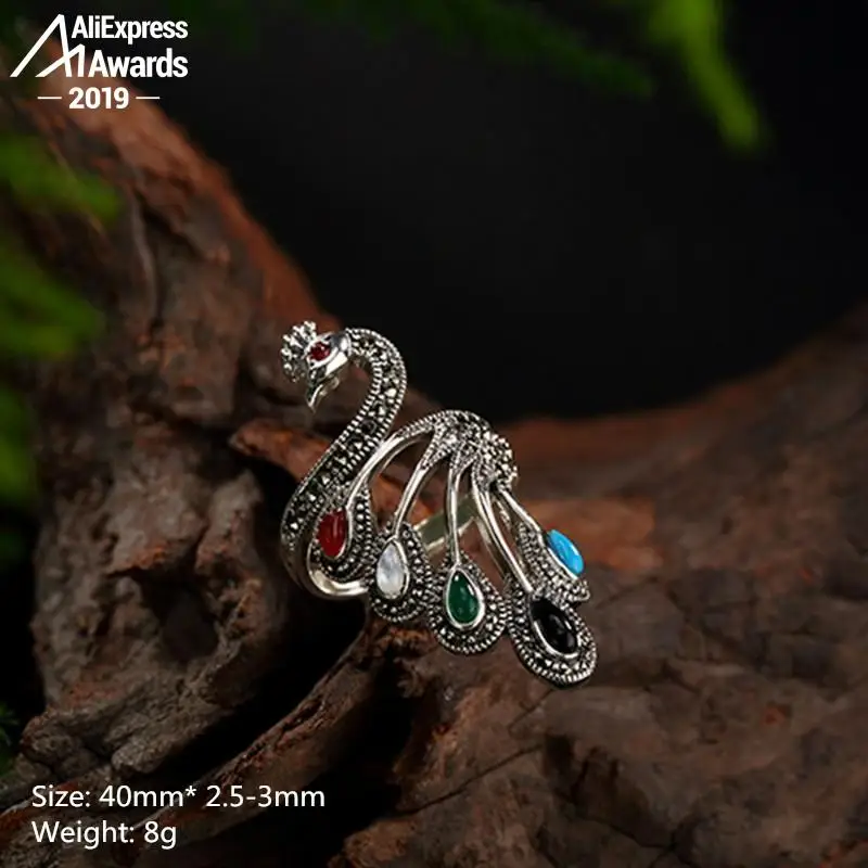 Кольца женские из натурального халцедона с изумрудами | Украшения и аксессуары