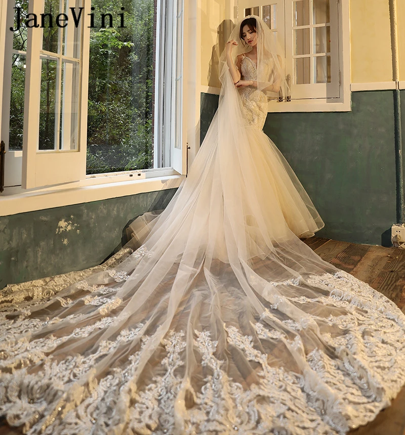 Фата свадебная длисветильник с гребнем и блестками 3 м|Свадебные вуали| |