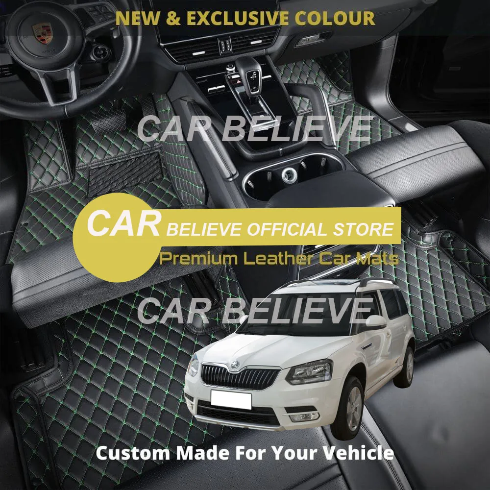 

Leather Car Floor mats For Skoda Yeti 2017 2016 2015 2014 2013 Carpets Rugs Pads Interior Parts Accessories