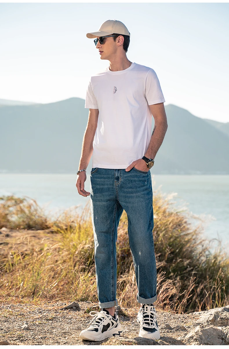 

2618 new summer new products boys simple print casual cotton all-match short-sleeved T-shirt
