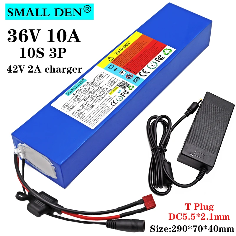 

Комплект литиевых батарей для электровелосипеда 36 в 10 Ач 18650 10S3P 500 Вт Высокая мощность 42 в Электрический велосипед Скутер 15A BMS + 30A устройство...