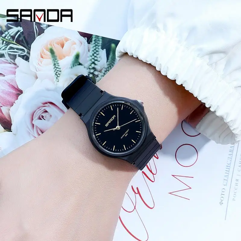 Relogio Feminino Sanda Лидирующий бренд женские часы Роскошные Аналоговые Спортивные