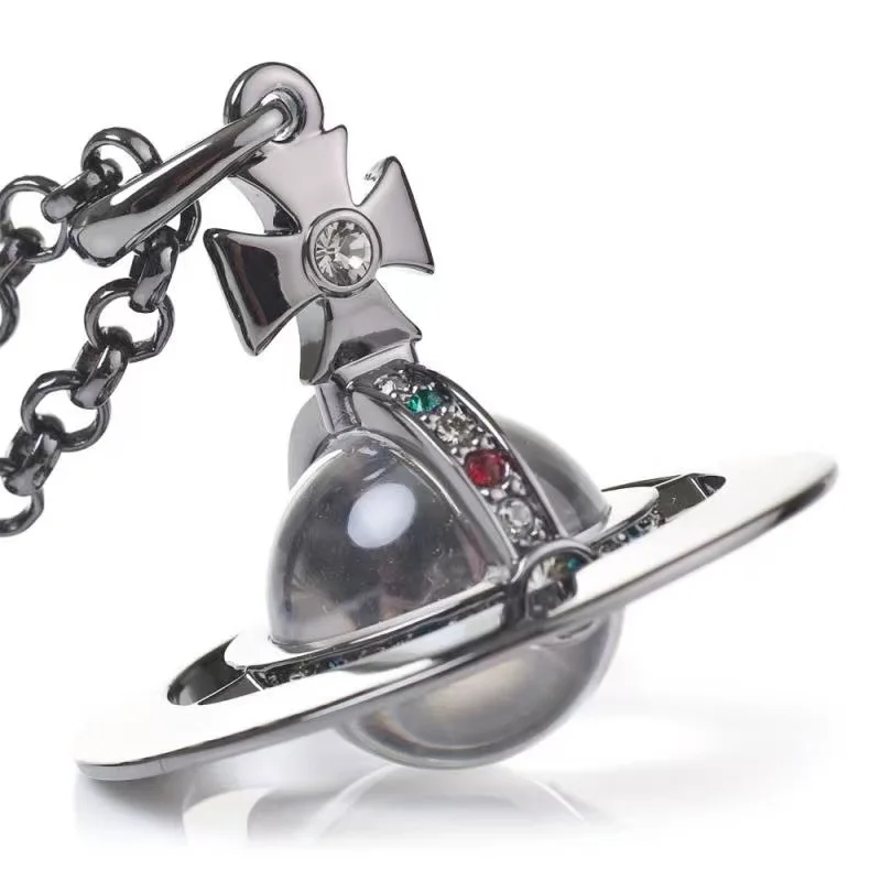 Ожерелье из хрустального стекла со Сатурном аниме-фигуркой Оказаки