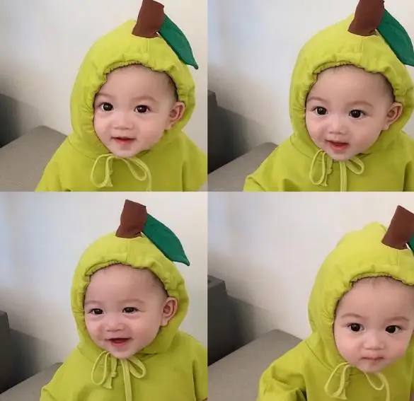 Детский осенний комбинезон с капюшоном и длинными рукавами Модный рисунком