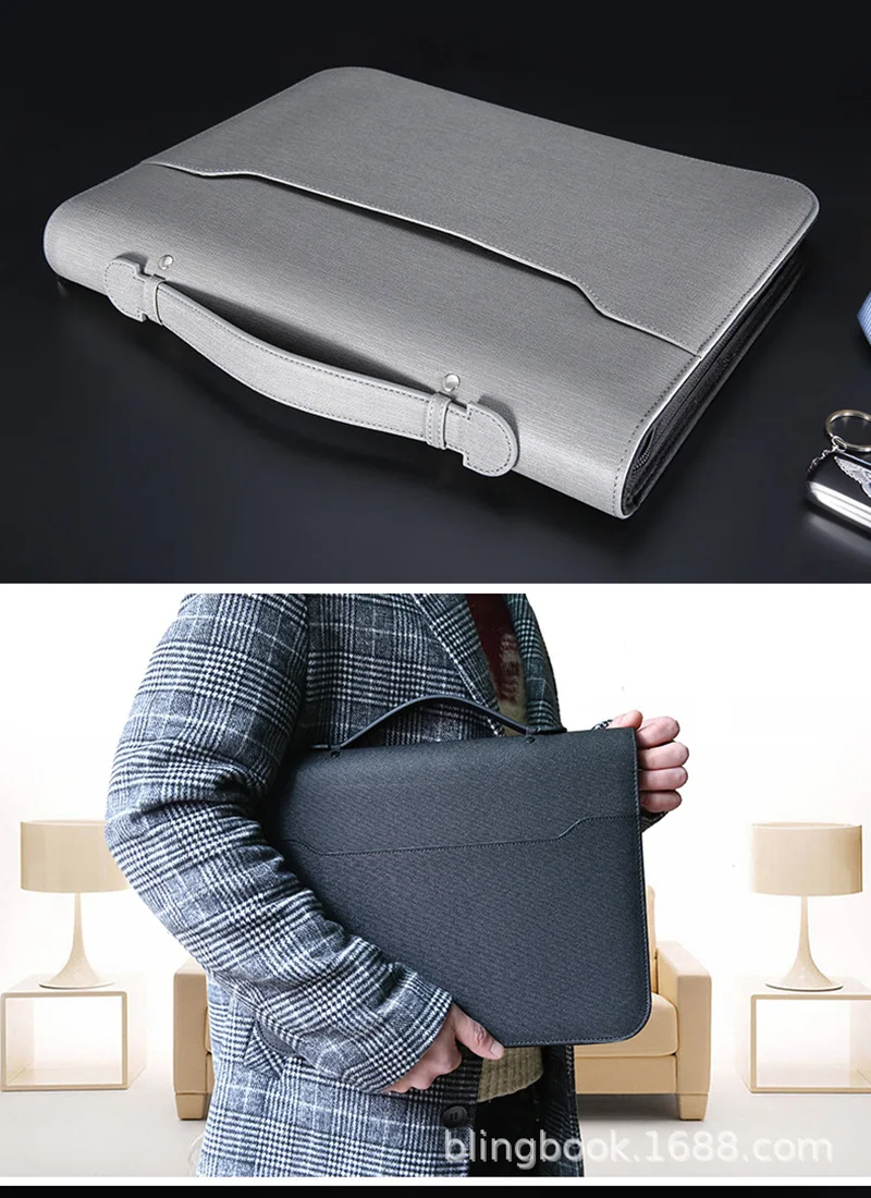 A4 Padfolio файл зажим для шкафа роскошный скоросшиватель фишарио Органайзер держатель деловые кольца менеджер портфель на молнии спиральная записная книжка