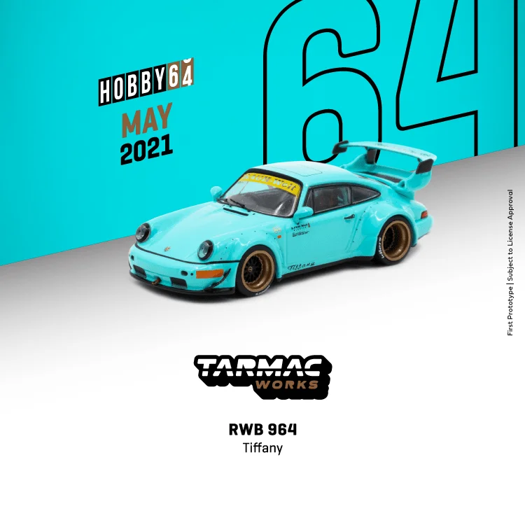 

TW Tarmac Tarmac Works 1:64 RWB 964 Blue Diecast Model Car