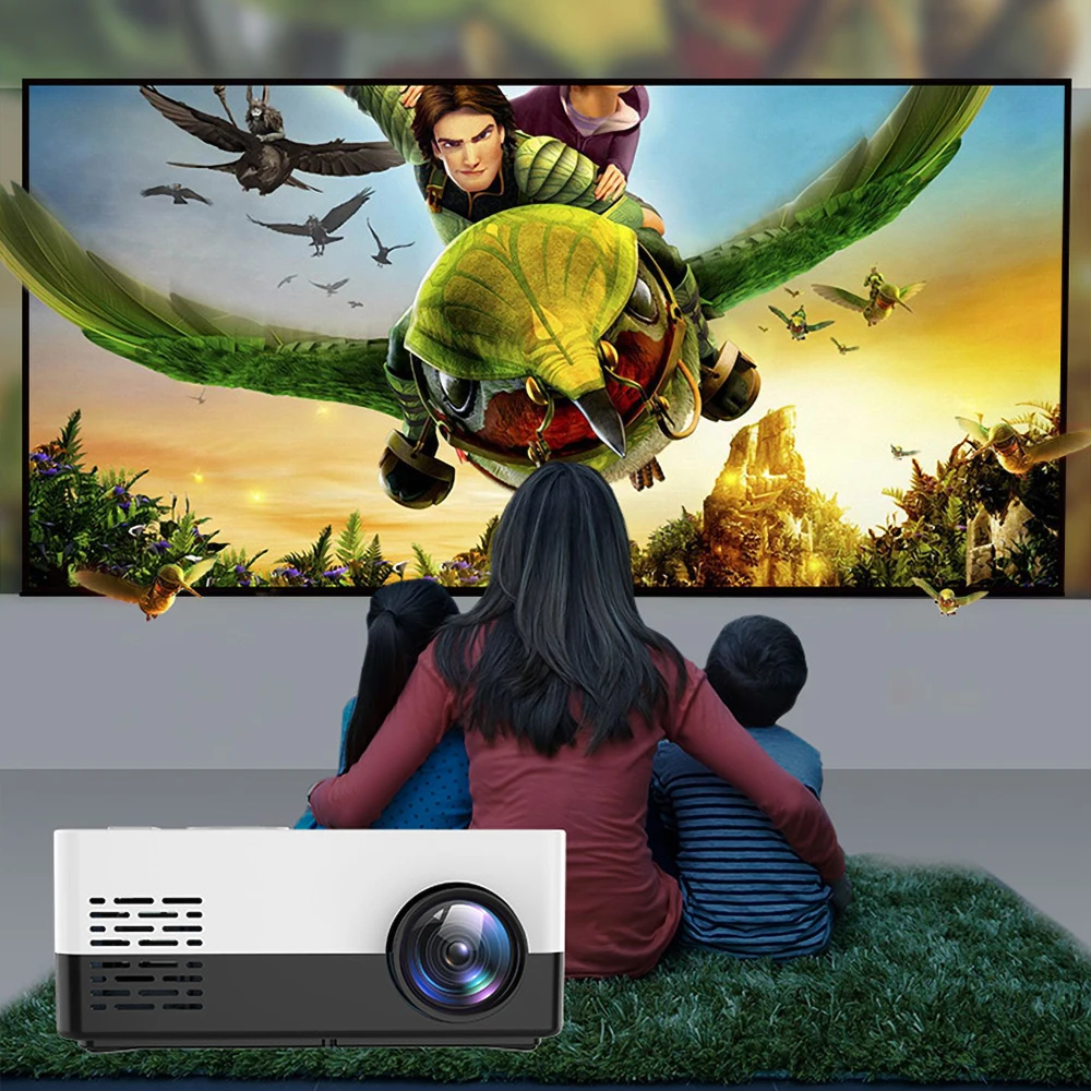 Портативный мини-проектор Kebidu J15 с поддержкой 1080P для AV USB SD TF карта мини домашний