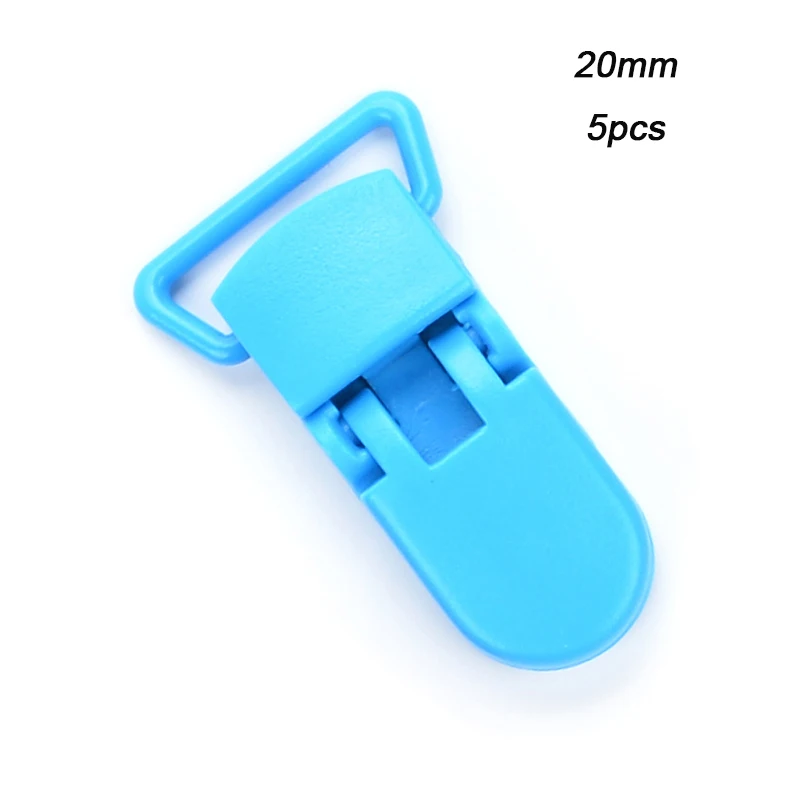5pcs 20mm blue LOFCA, разноцветный нейлоновый шнур, Прорезыватель для сосок, зажим, аксессуары, сделай сам, для прорезывания зубов, ожерелье, подвеска для изготовления ювелирных изделий - Цвет: 5pcs 20mm blue