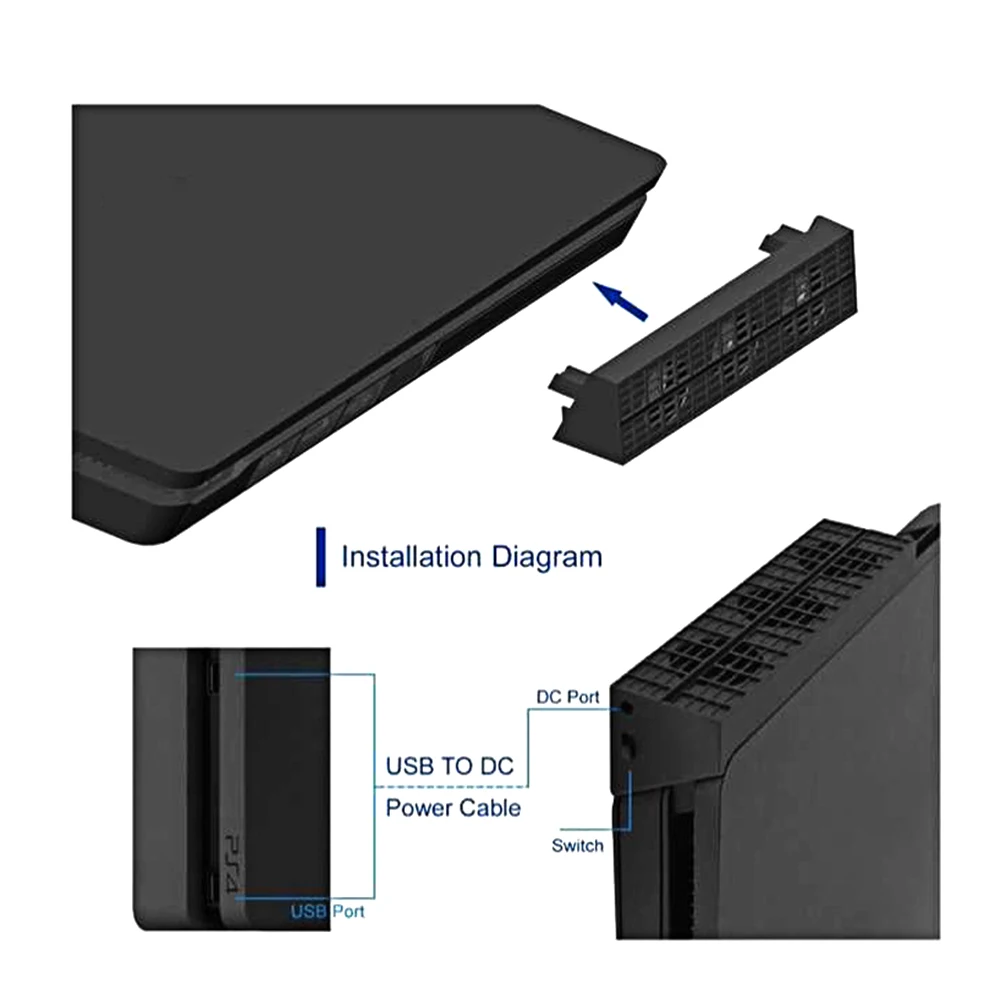 Вентилятор охлаждения ABS для Sony Play Station 4 PS4 Slim 3 вентилятора умный термостат |