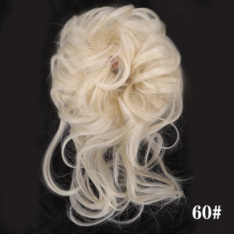 LUPU синтетические волосы пучок ленты блонд черный спутанные кудрявые шиньон пончик Updo Scrunchies поддельные волосы для женщин удлинители волос