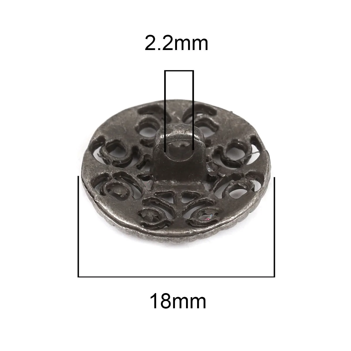 

4Pcs Sewing Shank Buttons Round Antique Silver Color Flower Hollow Carved For Clothing DIY Craft Apparel Sewing Zinc Based Alloy