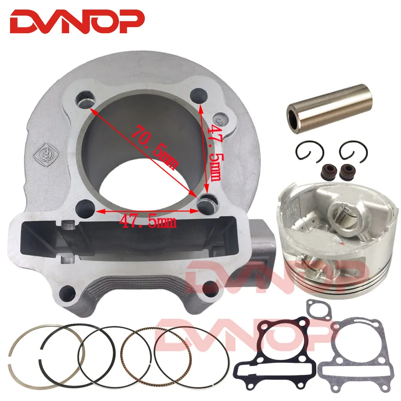 Высококачественный комплект цилиндров для мотоцикла диаметром 61 мм отверстие GY6