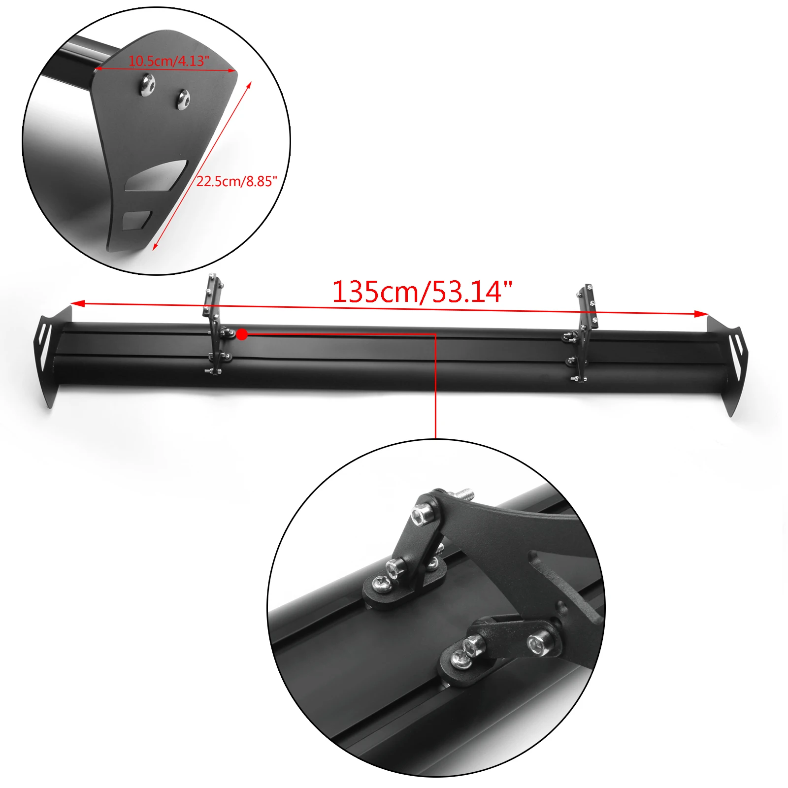 Универсальный Регулируемый легкий алюминиевый спойлер Artudatech GT на задний
