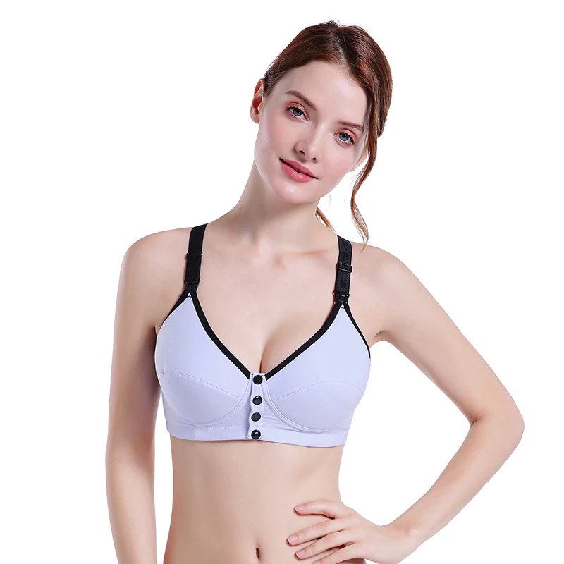 Поддерживающий бюстгальтер для беременных и кормящих мам. Выполнен из хлопка 6