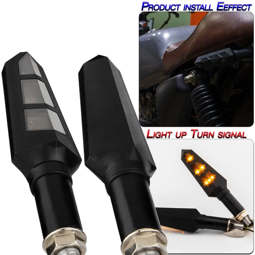 

Motorcycle Turn Signal Light 2Pcs 12V Flashing Motorbike Indicator Blinker Motorcycle Waterproof Tail Lights Signal Lamp